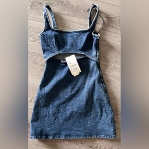 NWT Cut-Out Zara Denim Dress